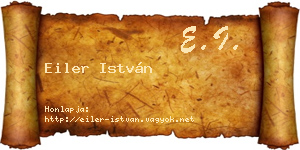 Eiler István névjegykártya