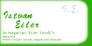 istvan eiler business card